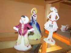 3 figurines including Royal Worcester Minnie 1929