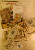 2 boxes containing a large quantity of heraldic prints, stamps,