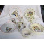 A mixed lot of nursery china including Shelley,