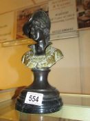 A 19th century bust of a lady signed Rigual