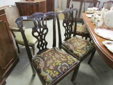 A set of 8 Regency style mahogany dining chairs