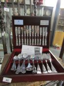 A Viner's Kings pattern canteen of stainless steel cutlery