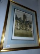 A limited edition etching and aquantint, 6 of 150, entitled 'Lincoln' by Richard Beer (b.