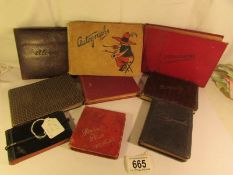 A collection of autograph books including WW2, HMS Belfast,