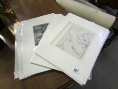 6 Henri Matisse black and white plates circa 1930 and 3 Henry Moore shelter sketch pritns circa