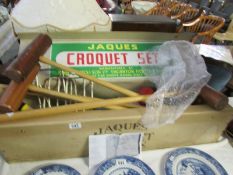 A cased Jaques croquet set