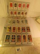 10 sets of cigarette cards