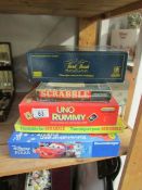 A quantity of boxed board games
