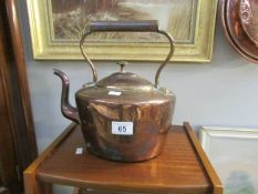 A 19th century copper kettle