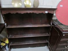 A stained dresser back
