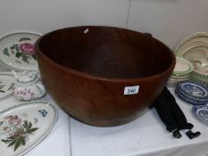 A massive teak bowl (from Barbados)