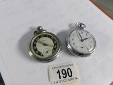 A Smith's pocket watch and an Ingersol pocket watch