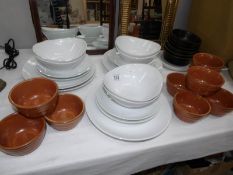 A mixed lot of pottery and china including Denby
