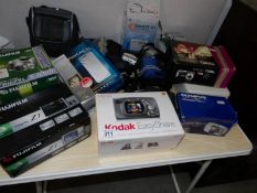 A large quantity of digital cameras