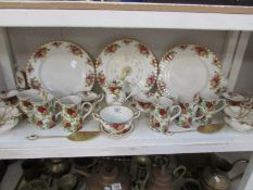 A mixed lot of Royal Albert Old Country Roses (clock not working)