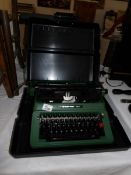 A Silver Reed portable typewriter