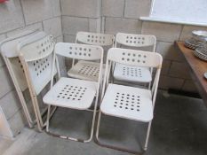6 retro folding chairs