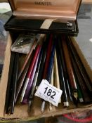 A mixed lot of pens including cases Shaeffer,