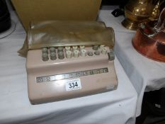 A vintage adding machine