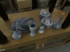 A quantity of Wedgwood blue jasper ware