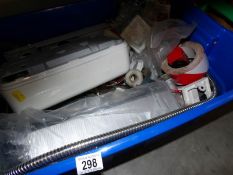 A box of plumbing items