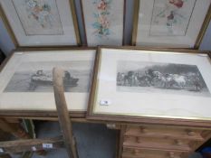 A pair of framed and glazed Victorian prints