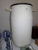 A vintage milk churn