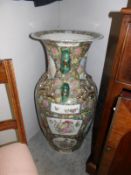 A large oriental vase,