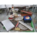 A mixed lot including pill boxes etc,