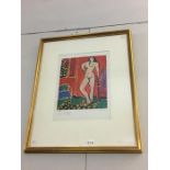 A Henri Matisse Heliogravure print entitled 'Nu Debout' (nude standing) printed by Draeger Freres,