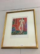 A Henri Matisse Heliogravure print entitled 'Nu Debout' (nude standing) printed by Draeger Freres,