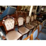 A set of 6 mahogany framed chairs