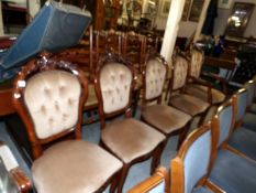 A set of 6 mahogany framed chairs
