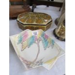 A papier mache' box and a Carlton ware dish (slight a/f)