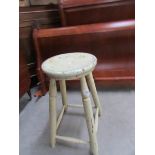 An old painted stool