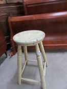 An old painted stool