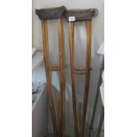 2 pairs of vintage crutches