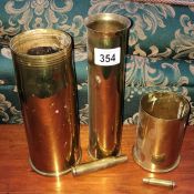 4 Brass gunshells