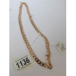 A 9ct rose gold necklace, 42.