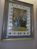 A framed and glazed print 'South African Victorian cross heroes'