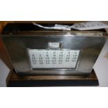 An art deco desk calendar with silver frame HM Birmingham 1938/39