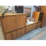 A teak wall unit