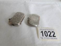 2 silver vesta cases, one HM Chester 1903,