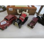 3 tin plate cars including Chad Valley,