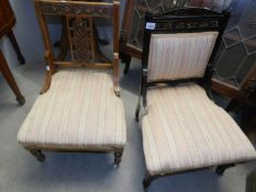 2 Victorian nursing chairs