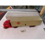 A Dinky 948 tractor trailer, Mclean, chipped trailer and missing rear doors,