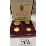 An Isle of Man 1974 legal tender gold proof sovereign set, No 269/2500 comprising a sovereign,