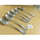 6 silver table spoons, hall marked Sheffield 1908, maker H A,