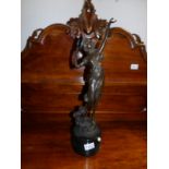 A bronze figure of a dancer