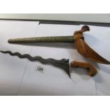 An Oriental short sword
